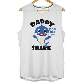 Daddy Shark Gift For Dad Shark Baby Cute Men Tank Top | Favorety