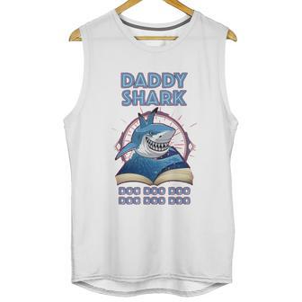 Daddy Shark Reading Book Men Tank Top | Favorety