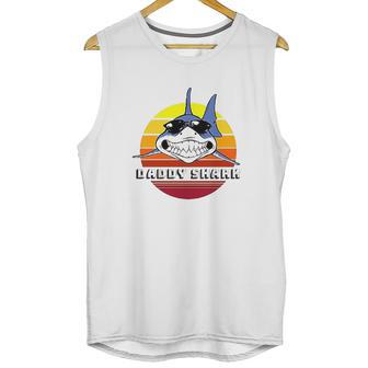 Daddy Shark On Vintage Sunset Men Tank Top | Favorety