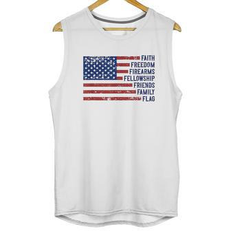 Faith Freedom Firearms Fellowship Friends Family Flag Men Tank Top | Favorety UK