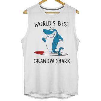 Grandpa Gift Worlds Best Grandpa Shark Men Tank Top | Favorety CA