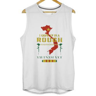 I Grew Up In A Rough Neighborhood Vietnam Veterans Men Tank Top | Favorety CA