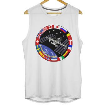 International Space Station T-Shirt Nasa Iss Flag Logo Men Tank Top | Favorety AU