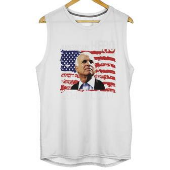 John Mccain T-Shirt - American Hero Retro Flag Usa Shirt Men Tank Top | Favorety AU