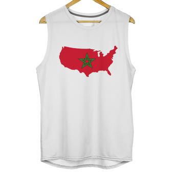 Moorish American T-Shirt America Amexem Moroccan Flag Tee Men Tank Top | Favorety