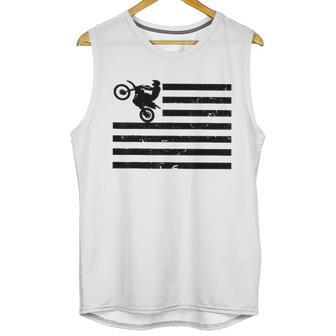 Motocross Braaap Vintage Usa American Flag Men Tank Top | Favorety