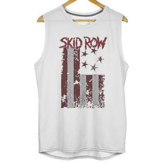 Skid Row Distressed Print Flag Men Tank Top | Favorety CA