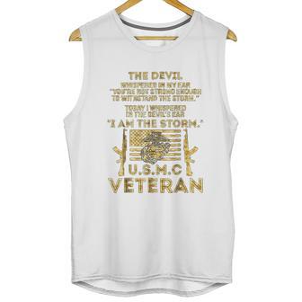 Usmc Veteran I Am The Storm Gold Effect Men Tank Top | Favorety AU