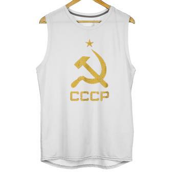 Vintage Cccp Flag Soviet Russian Union Communist Party Men Tank Top | Favorety CA