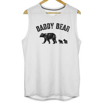 Vintage Daddy Bear With 2 Two Cubs Dad Father Papa T-Shirt Men Tank Top | Favorety