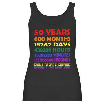 19692019 50Th Pride Anniversary 50 Years 600 Months Rainbow Women Tank Top | Favorety