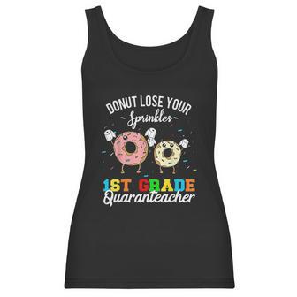 1St Grade Quaranteacher Teacher Social Distancing Women Tank Top | Favorety