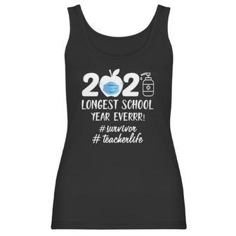 2021 Longest School Year Ever Survivor Teacher Life Face Mask Apple Women Tank Top | Favorety CA