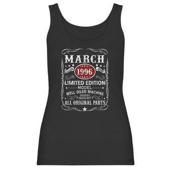 25Th Birthday Decoration March 1996 Men Women 25 Years Old Women Tank Top | Favorety AU