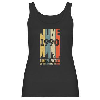 31St Birthday Decorations June 1990 Men Women 31 Years Old Women Tank Top | Favorety AU