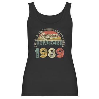 32Nd Birthday Decorations March 1989 Men Women 32 Years Old Women Tank Top | Favorety UK