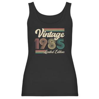 Womens 36 Years Old Gifts Born In 1985 Vintage 36Th Birthday Retro V-Neck Women Tank Top | Favorety