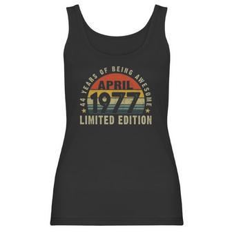 44 Years Old 44Th Birthday Men Women Decorations April 1977 Ver2 Women Tank Top | Favorety AU