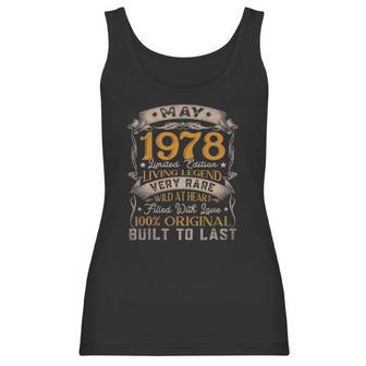 44Th Birthday Decorations May 1978 Men Women 44 Years Old Women Tank Top | Favorety