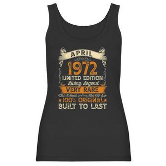 50 Years Old Gifts April 1972 Limited Eition 50Th Birthday Women Tank Top | Favorety