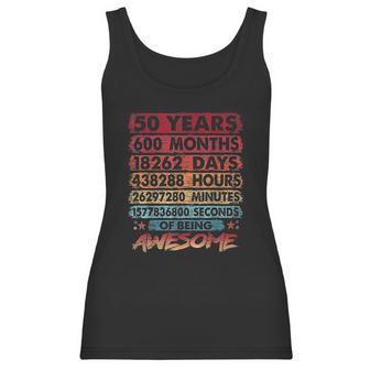 50Th Birthday 50 Years Old Vintage Retro 600 Months Birthday Women Tank Top | Favorety DE