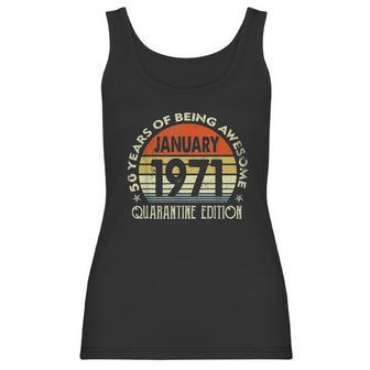 50Th Birthday Gift 50 Years Old Retro Vintage January 1971 Women Tank Top | Favorety UK