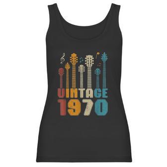 50Th Birthday Gifts Vintage 1970 Guitarist Guitar Lovers Women Tank Top | Favorety UK