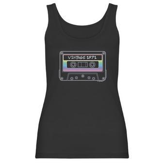 50Th Birthday Gifts Vintage 1971 Cassette Tape Women Tank Top | Favorety