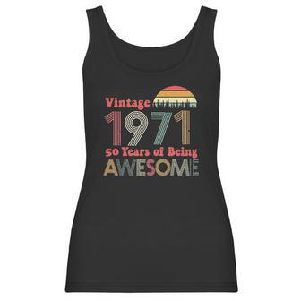 50Th Birthday Gifts For Women Vintage 1971 Women Tank Top | Favorety UK