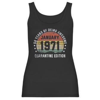 50Th January 1971 Vintage Birthday Gift Women Tank Top | Favorety CA