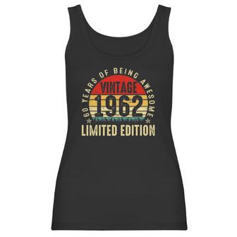 60 Years Old Awesome Vintage 1962 Retro 60Th Birthday Party Women Tank Top | Favorety UK