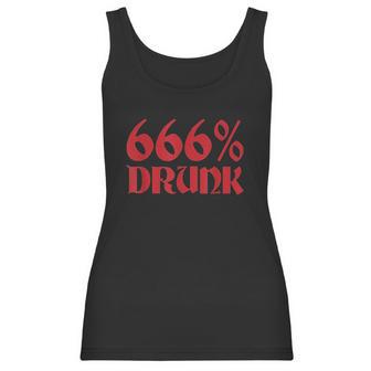 666 Percent Drunk Satanism Death Women Tank Top | Favorety UK