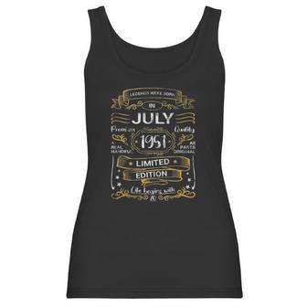 70Th Birthday Legends Were Born July 1951 70 Years Old Women Tank Top | Favorety DE