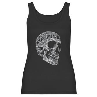 Alternative Clothes Aesthetic Goth Women Stay Weird Skull Gothic Goth Punk Women Tank Top | Favorety UK