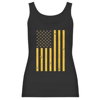 American Flag Honeycomb Honey Bee Beekeeping Beekeeper Women Tank Top | Favorety AU