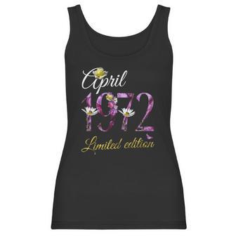 April 1972 Tee - 50 Years Old Floral 1972 50Th Birthday Gift Women Tank Top | Favorety UK