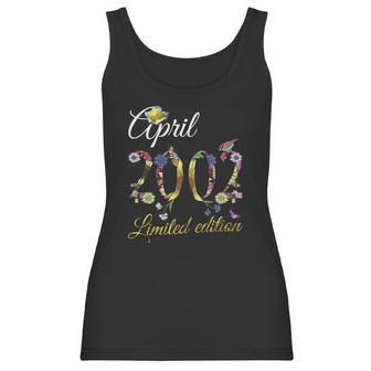 April 2002 20 Years Old Sunflower Floral 20Th Birthday Gift Women Tank Top | Favorety