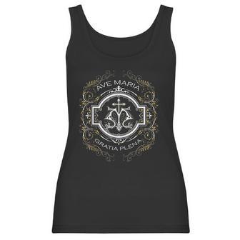 Ave Maria Schubert Latin Mass Blessed Mother Mary Hail Gift Women Tank Top | Favorety UK