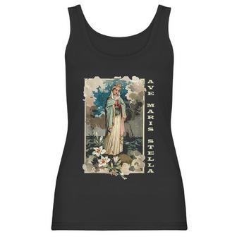 Ave Maris Stella Lady Blessed Mother Mary Latin Women Tank Top | Favorety UK