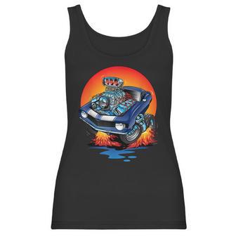 Awesome Classic Sixties Muscle Car Funny Hot Rod Cartoon Women Tank Top | Favorety AU