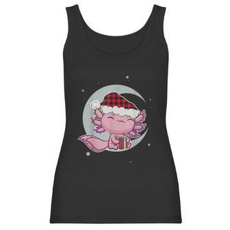 Axolotl Christmas Manga Kawaii Salamander Cute Santa Moon Women Tank Top | Favorety