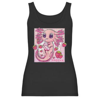 Axolotl Pastel Goth Strawberry Milk Shake Anime Aesthetic V3 Men Women T-Shirt Graphic Print Casual Unisex Tee Women Tank Top | Favorety