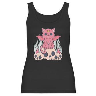 Bat Cat Kawaii Pastel Goth Cute Skulls Gift Cat Lover Men Women T-Shirt Graphic Print Casual Unisex Tee Women Tank Top | Favorety DE