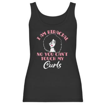 Womens I Am Biracial Funny Curls Mixed Race Girl Multiracial Ethnic V-Neck Women Tank Top | Favorety