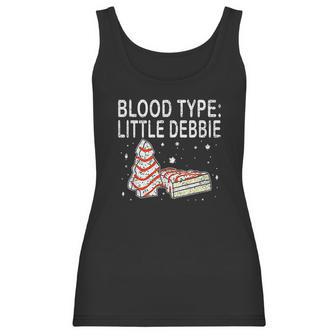 Blood Type Little Debbie Christmas Cake Funny Gift Women Tank Top | Favorety UK