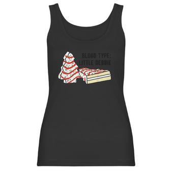 Blood Type Little Debbie Inspired Christmas Tree Snack Cake Women Tank Top | Favorety CA