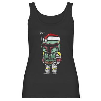 Boba Fett Santa Hat Cartoon Christmas Women Tank Top | Favorety CA