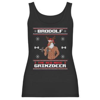 Brodolf The Red Nose Gainzdeer Gym Ugly Christmas Sweater Men Women T-Shirt Graphic Print Casual Unisex Tee Women Tank Top | Favorety CA