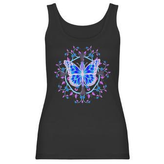 Butterfly Fantasy With Datura Bloom Mandala Design For Women Women Tank Top | Favorety CA