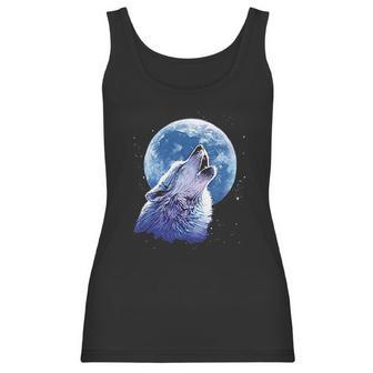 Call Of The Wild Howling The Full Moon Alpha Wolf Women Tank Top | Favorety